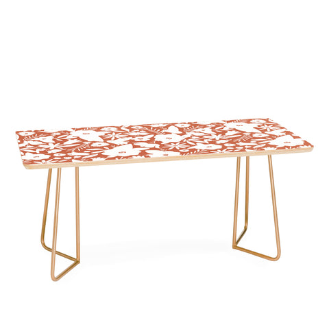 Heather Dutton Finley Floral Terra Cotta Coffee Table