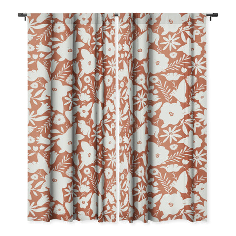 Heather Dutton Finley Floral Terra Cotta Blackout Non Repeat