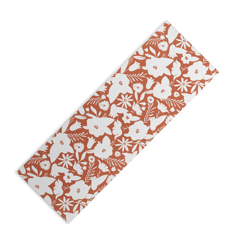 Heather Dutton Finley Floral Terra Cotta Yoga Mat