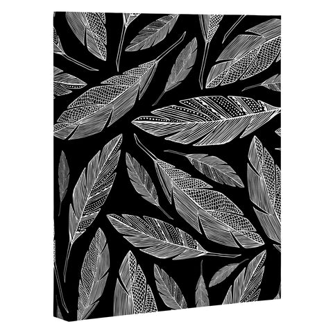 Heather Dutton Float Like A Feather Black Art Canvas