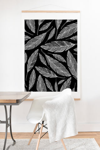 Heather Dutton Float Like A Feather Black Art Print And Hanger