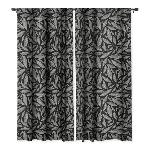 Heather Dutton Float Like A Feather Black Blackout Window Curtain