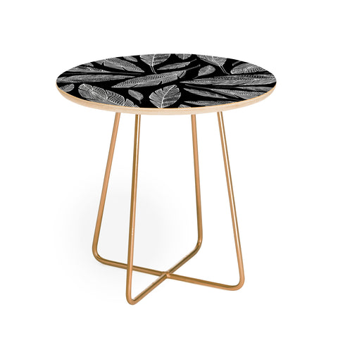 Heather Dutton Float Like A Feather Black Round Side Table