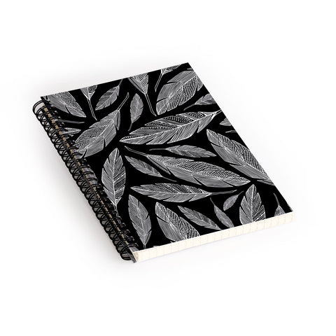 Heather Dutton Float Like A Feather Black Spiral Notebook