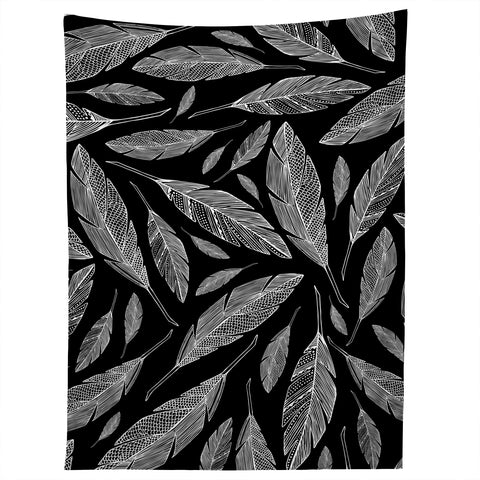 Heather Dutton Float Like A Feather Black Tapestry