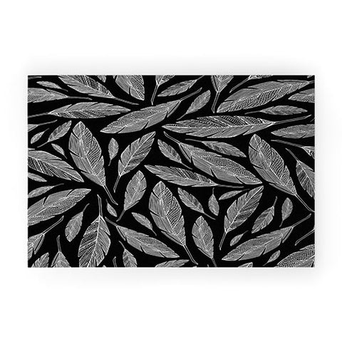 Heather Dutton Float Like A Feather Black Welcome Mat