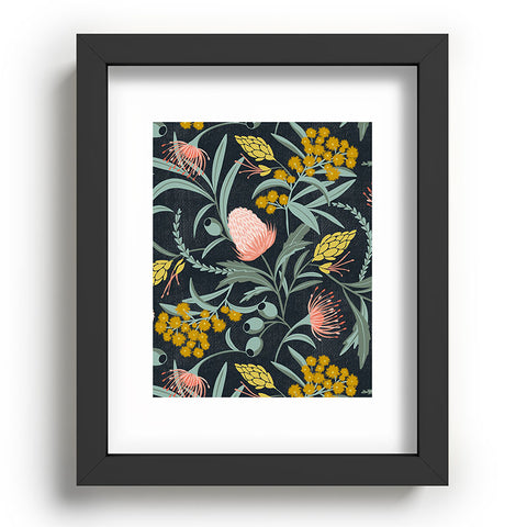 Heather Dutton Flora Australis Midnight Recessed Framing Rectangle