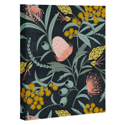 Heather Dutton Flora Australis Midnight Art Canvas