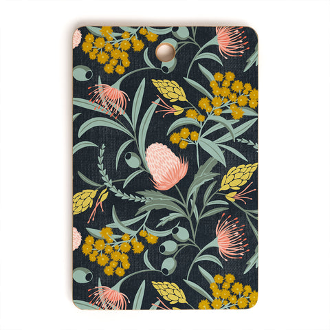 Heather Dutton Flora Australis Midnight Cutting Board Rectangle