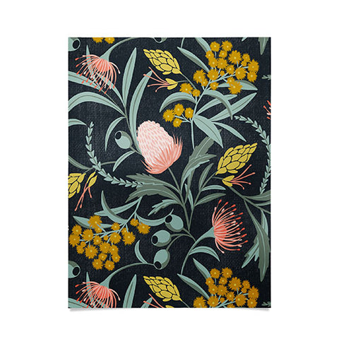 Heather Dutton Flora Australis Midnight Poster