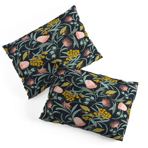 Heather Dutton Flora Australis Midnight Pillow Shams