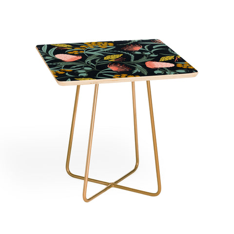Heather Dutton Flora Australis Midnight Side Table