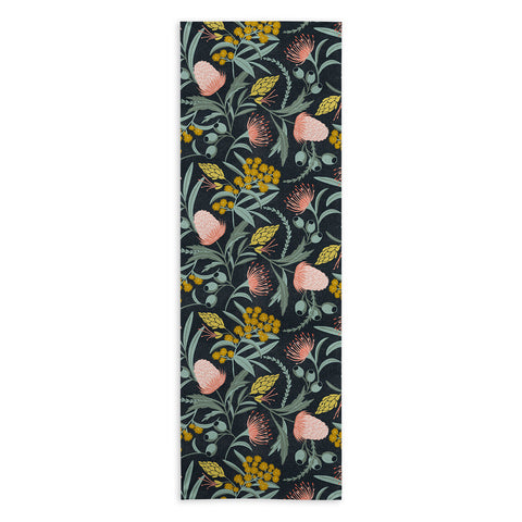 Heather Dutton Flora Australis Midnight Yoga Towel