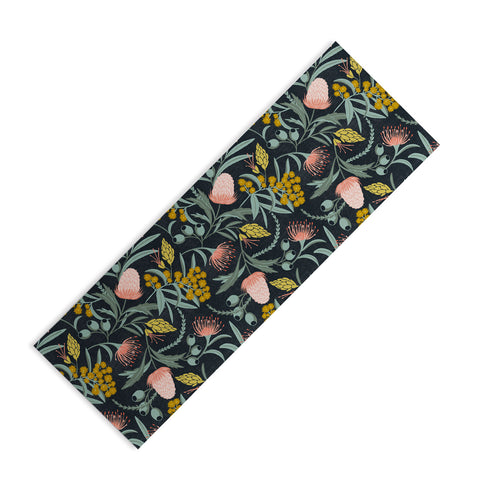 Heather Dutton Flora Australis Midnight Yoga Mat