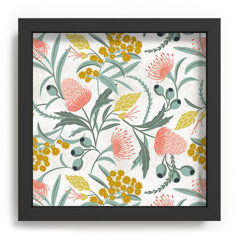 Heather Dutton Flora Australis White Recessed Framing Square
