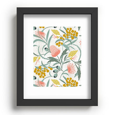 Heather Dutton Flora Australis White Recessed Framing Rectangle