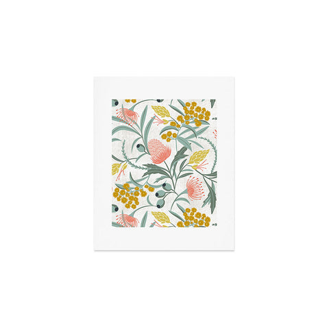 Heather Dutton Flora Australis White Art Print
