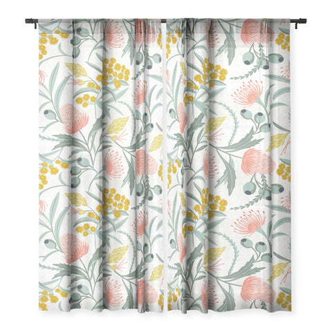 Heather Dutton Flora Australis White Sheer Non Repeat