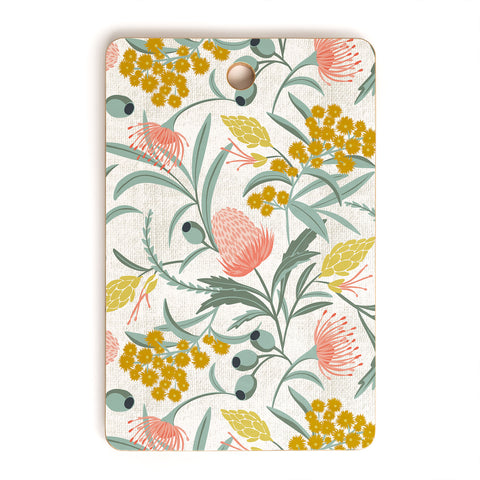 Heather Dutton Flora Australis White Cutting Board Rectangle