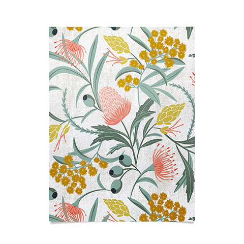 Heather Dutton Flora Australis White Poster