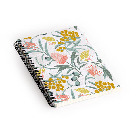 Heather Dutton Flora Australis White Spiral Notebook