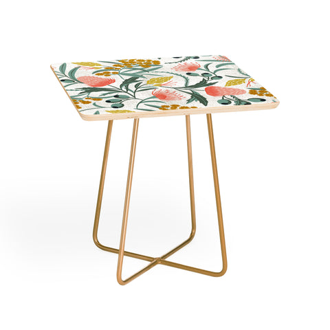 Heather Dutton Flora Australis White Side Table