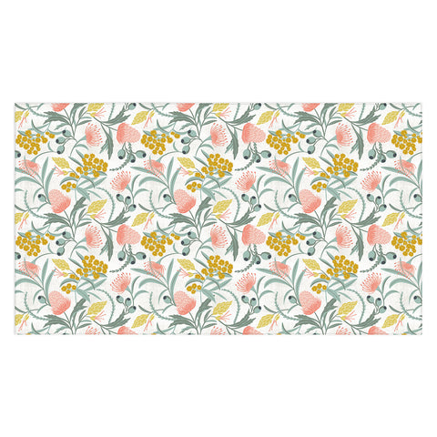 Heather Dutton Flora Australis White Tablecloth