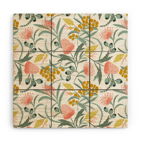 Heather Dutton Flora Australis White Wood Wall Mural