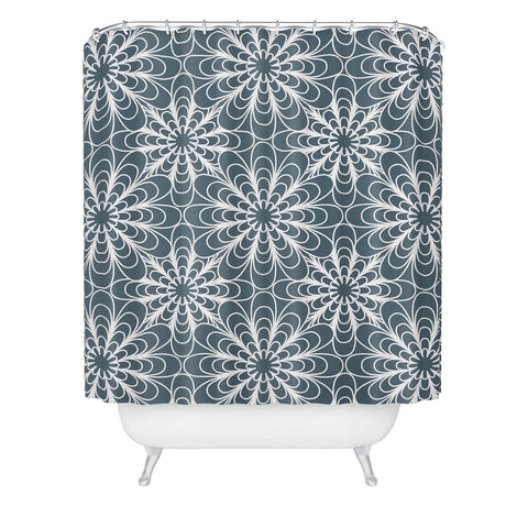 Heather Dutton Flora Midnight Shower Curtain