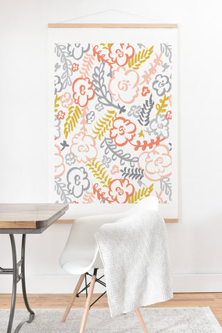 Heather Dutton Floral Brush Art Print And Hanger