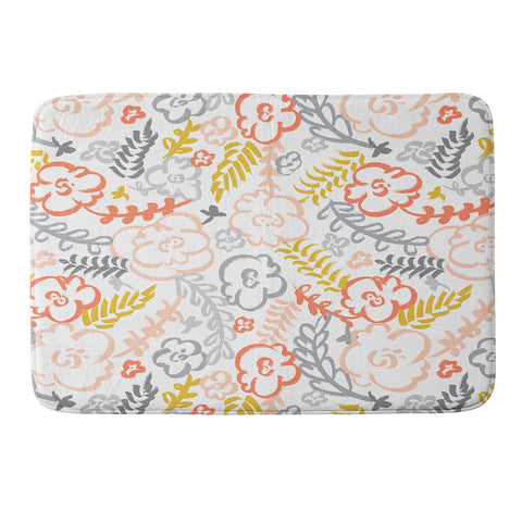 Heather Dutton Floral Brush Memory Foam Bath Mat