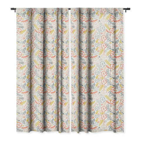 Heather Dutton Floral Brush Blackout Window Curtain