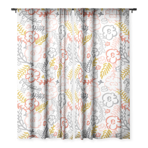 Heather Dutton Floral Brush Sheer Non Repeat