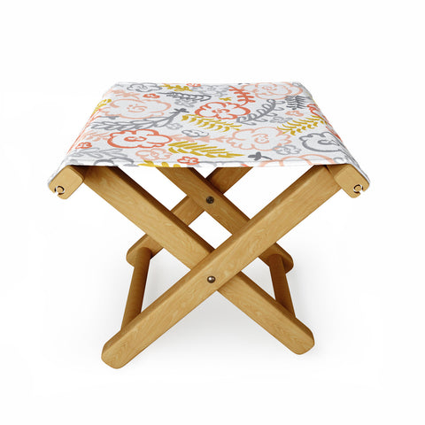 Heather Dutton Floral Brush Folding Stool