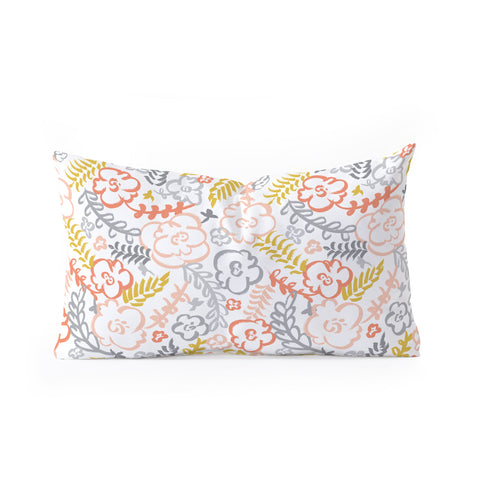 Heather Dutton Floral Brush Oblong Throw Pillow