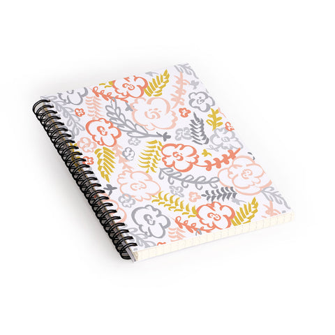 Heather Dutton Floral Brush Spiral Notebook