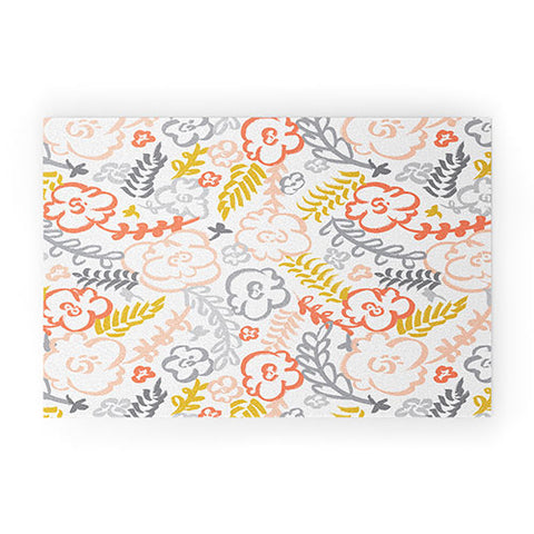 Heather Dutton Floral Brush Welcome Mat