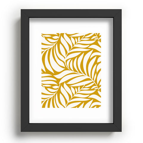 Heather Dutton Flowing Leaves Goldenrod Recessed Framing Rectangle