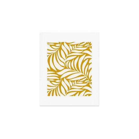 Heather Dutton Flowing Leaves Goldenrod Art Print