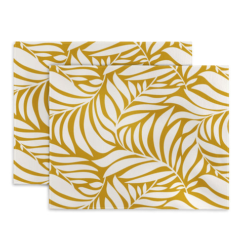 Heather Dutton Flowing Leaves Goldenrod Placemat