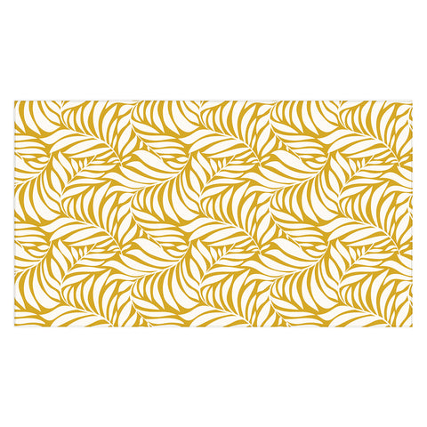 Heather Dutton Flowing Leaves Goldenrod Tablecloth