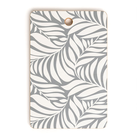 Heather Dutton Flowing Leaves Gray Cutting Board Rectangle