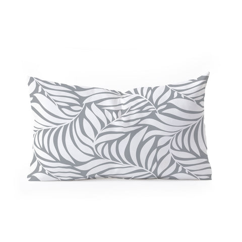 Heather Dutton Flowing Leaves Gray Oblong Throw Pillow