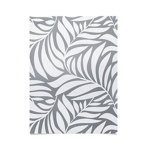 Heather Dutton Flowing Leaves Gray Poster
