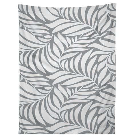 Heather Dutton Flowing Leaves Gray Tapestry