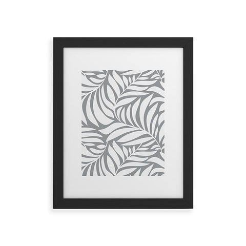 Heather Dutton Flowing Leaves Gray Framed Art Print