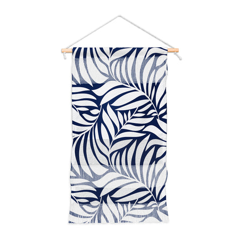 Heather Dutton Flowing Leaves Navy Wall Hanging Portrait