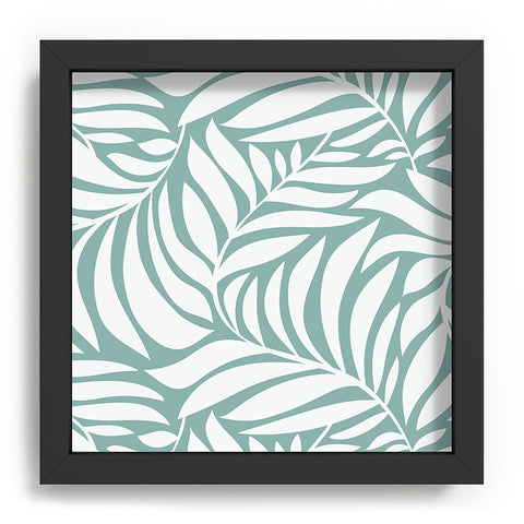 Heather Dutton Flowing Leaves Seafoam Recessed Framing Square