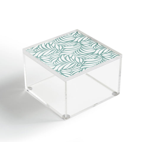 Heather Dutton Flowing Leaves Seafoam Acrylic Box