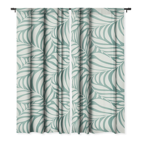 Heather Dutton Flowing Leaves Seafoam Blackout Non Repeat